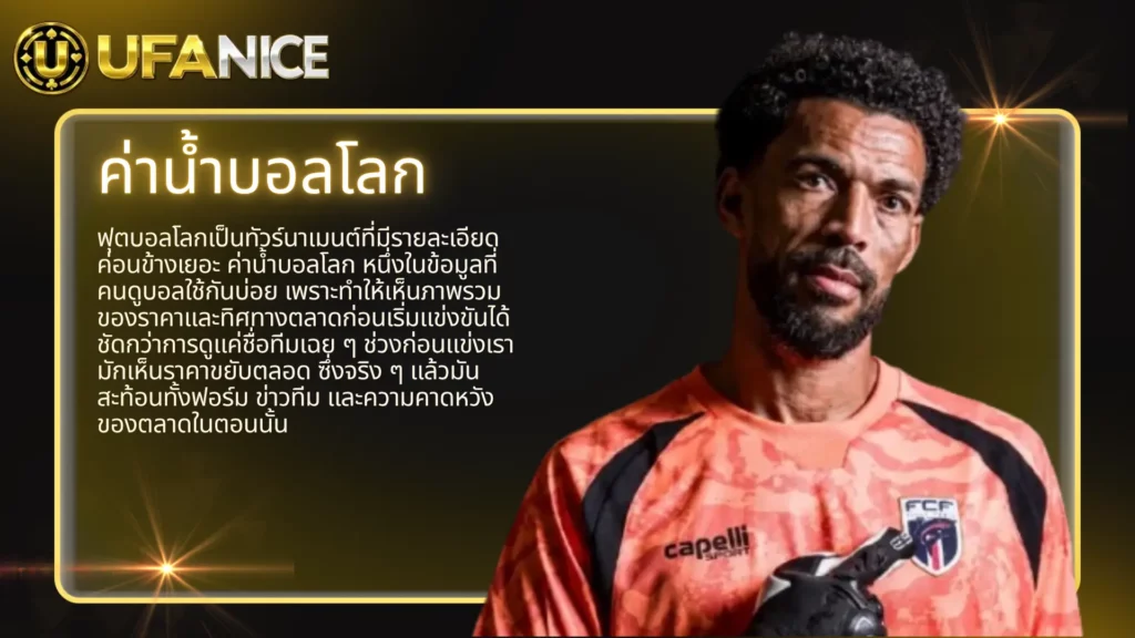 ค่าน้ำบอลโลก คู่มือดูราคาให้เข้าใจก่อนเลือกคู่ใหญ่ผ่าน ufanice